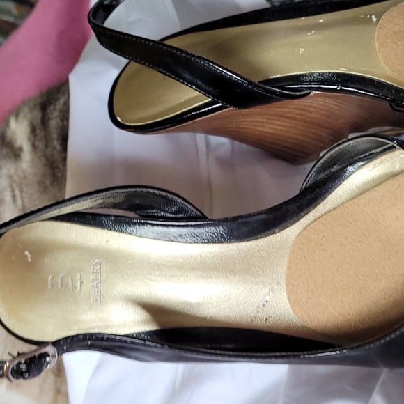 Bakers Dasha Platform Peeptoe Slingback Wedge Heels size 8 - Picture 4 of 8